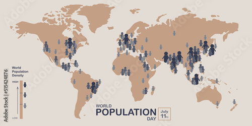 Map of World Population Density, World Population day