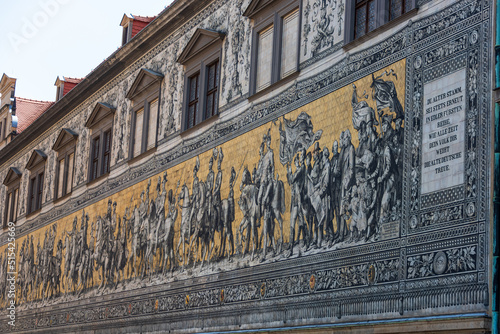 Reiterrelief an der Dresdener Schloßfassade