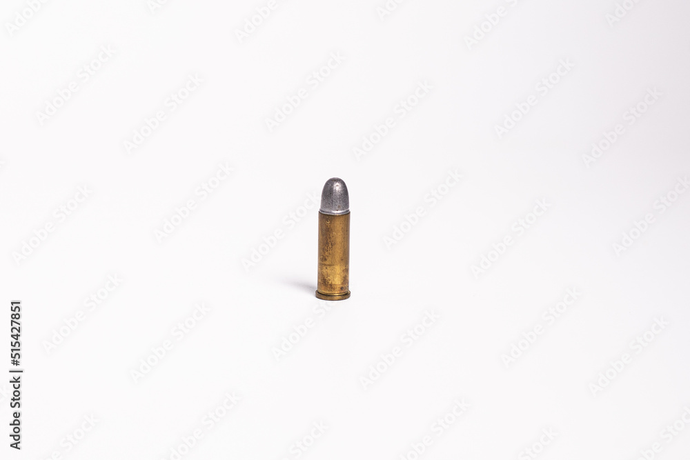 9 mm. Bullet on the white background 9 mm. Bullet on the white background