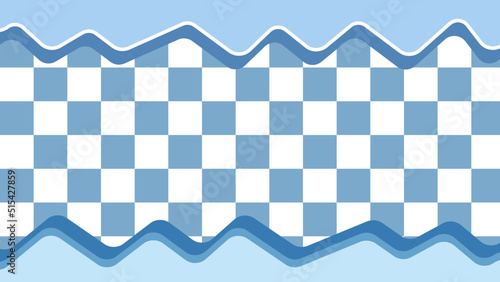 blue and white checkerboard, gingham aesthetic checkers frame background illustration, perfect for wallpaper, backdrop, postcard, background
