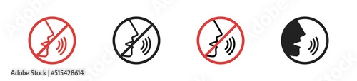 Talk icon set. Vector isolated illustration. Talking symbol collection on white background.