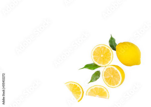 Fruit pattern of lemon slic...