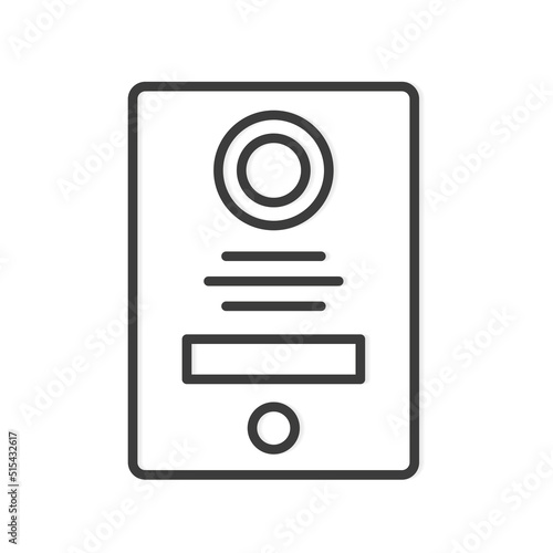 intercom with camera icon- vector illustration