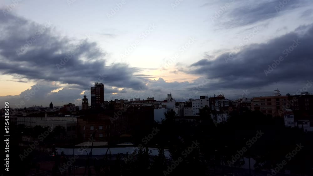 view of the sunset sky timelapse valencia spain view of the sunset sky timelapse valencia spain