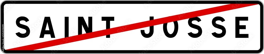 Panneau sortie ville agglomération Saint-Josse / Town exit sign Saint-Josse Panneau sortie ville agglomération Saint-Josse / Town exit sign Saint-Josse