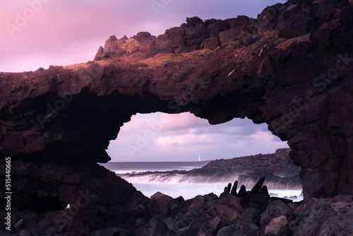 Arch of Tejina at sunset, Tenerife island, Spain photo