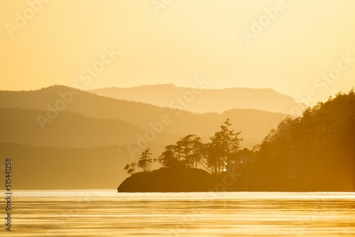 Beautiful sunset in Salt Spring Island, Vancouver, British Columbia, Canada