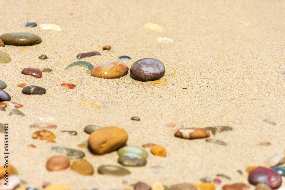 Pebble beach in Jijel city, Algeria. Summer vacation concept. Pebble beach in Jijel city, Algeria. Summer vacation concept.