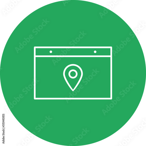 Unique Location Web Advertising Vector Icon