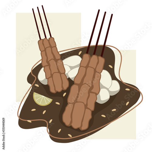 Traditional Indonesian food, satay, sate
