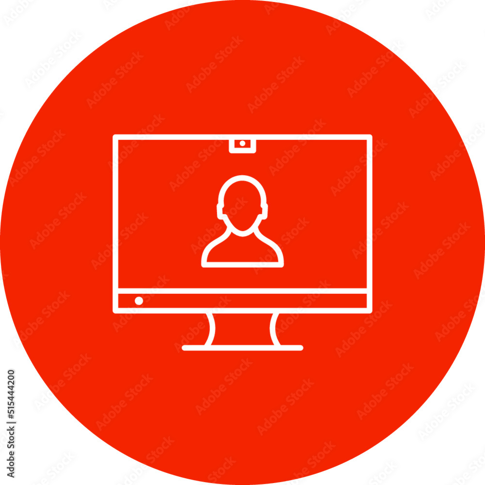 Unique Video Communication Vector Icon Unique Video Communication Vector Icon