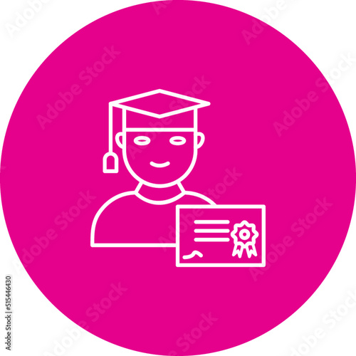 Unique Receiving Diploma Vector Icon