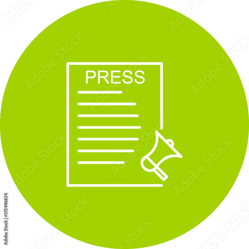 Unique Press Releases Vector Icon