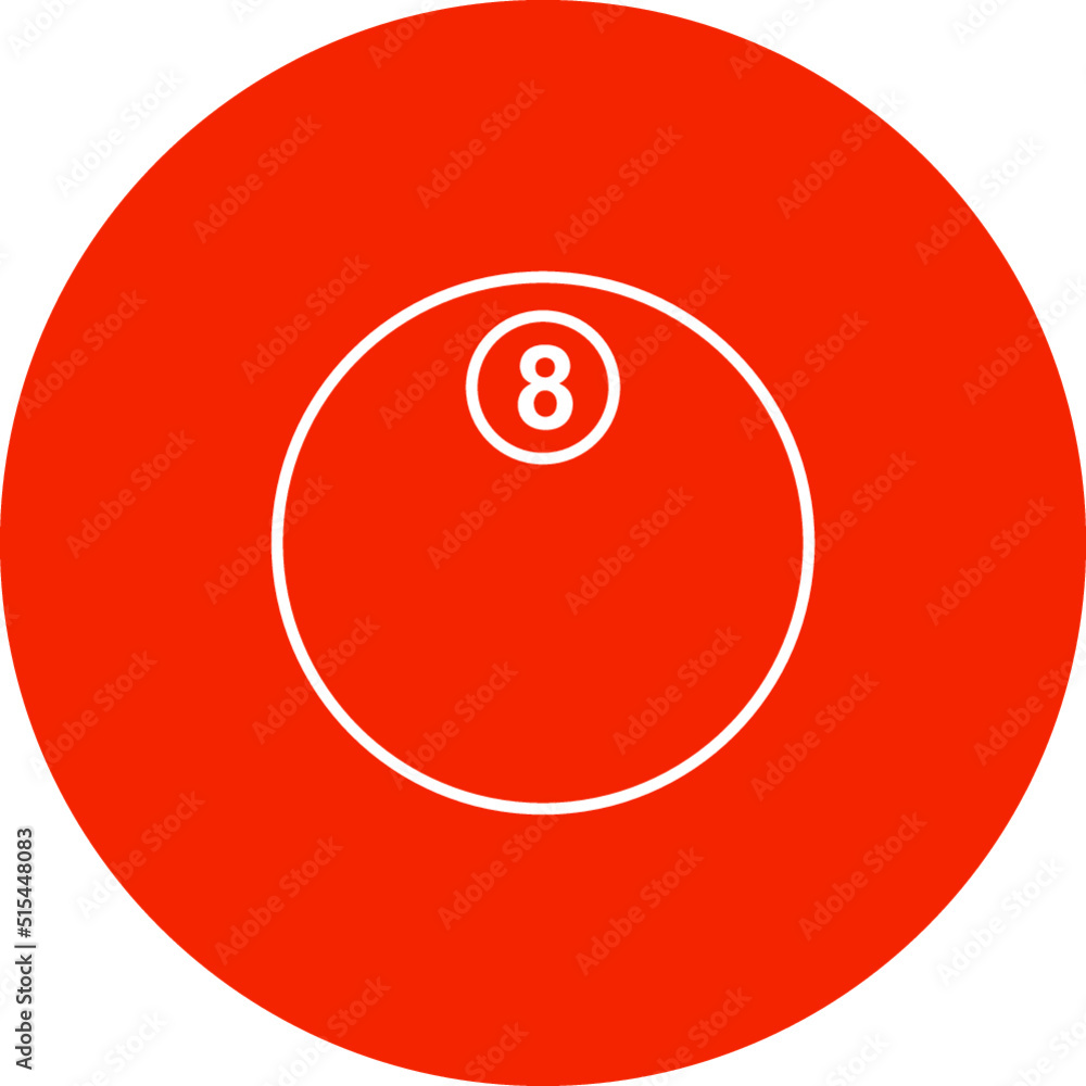 Unique Eight Ball Vector Icon Unique Eight Ball Vector Icon