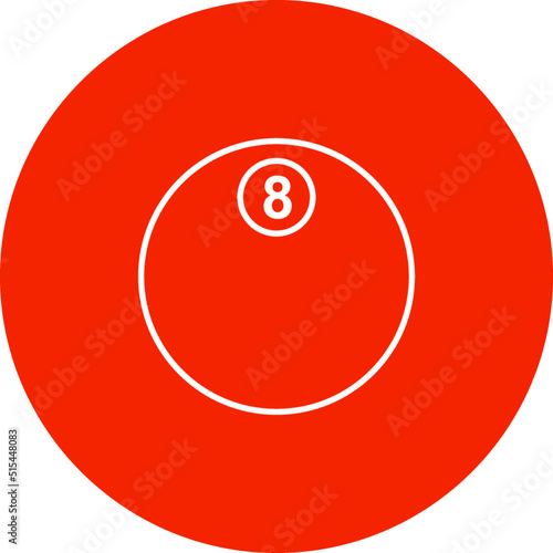 Unique Eight Ball Vector Icon