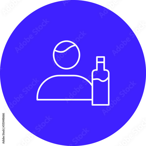 Unique Man And Drink Vector Icon