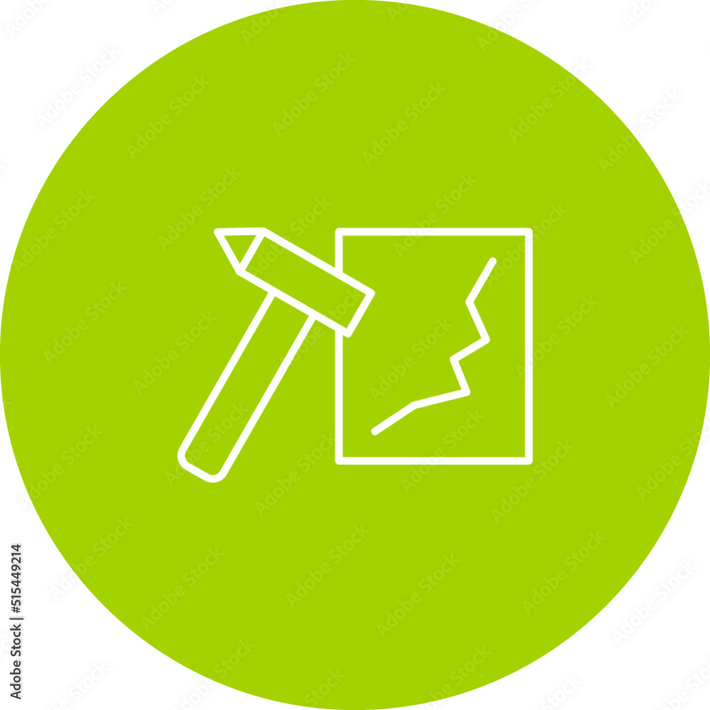 Unique Break Glass Vector Icon Unique Break Glass Vector Icon
