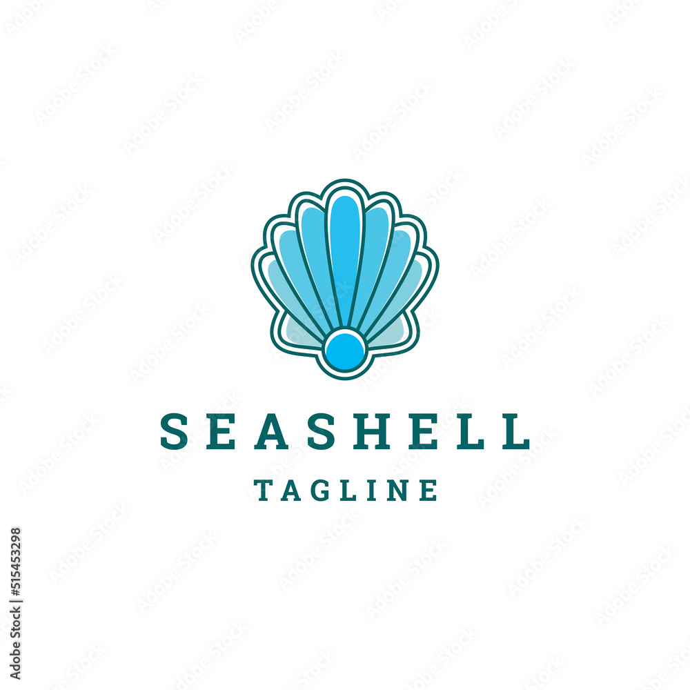 Sea shell logo design template flat vector Sea shell logo design template flat vector