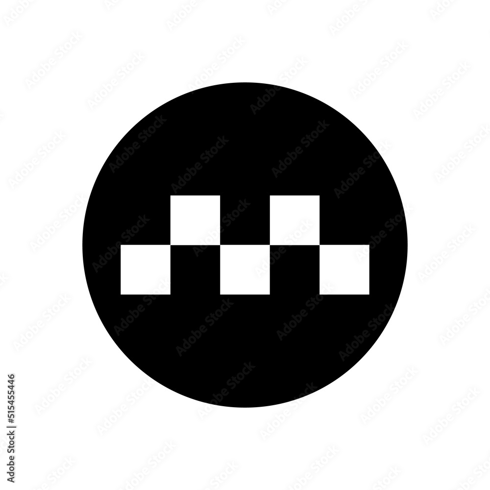 Round taxi symbol icon. Vector. Round taxi symbol icon. Vector.