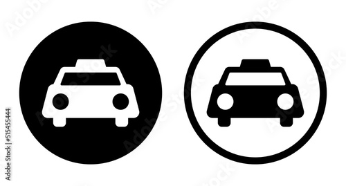 Cab icon set. Taxi sign set. Vector.
