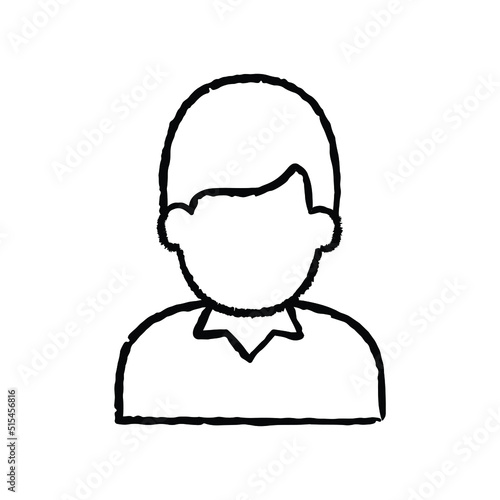 Student schoolboy hand-drawn icon vector graphic illustration