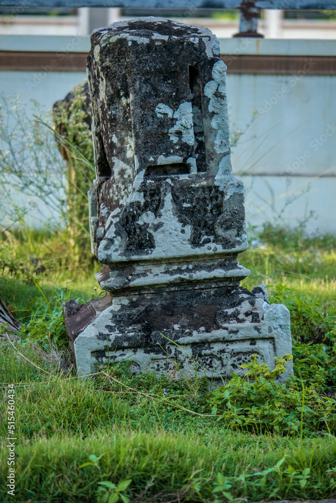 Photo of ancient tombstones from the kingdom of Aceh Darussalam, Aceh, Indonesia.