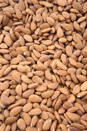 Peeled almonds closeup. For vegetarians. High quality photo