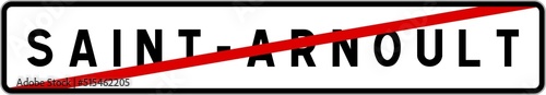 Free Download Panneau sortie ville agglomération Saint-Arnoult / Town exit sign Saint-Arnoult - GFXLoad