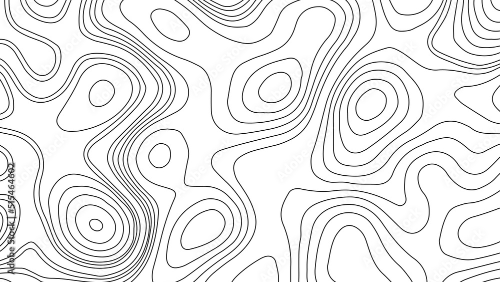 White wave paper curved reliefs abstract background, Abstract topographic contours map background. Geographic mountain relief. Abstract lines background. Contour maps. Business concept.