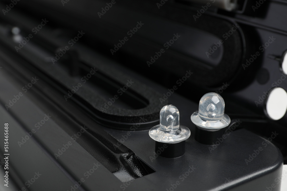 Open sealer for vacuum packing, closeup view Open sealer for vacuum packing, closeup view