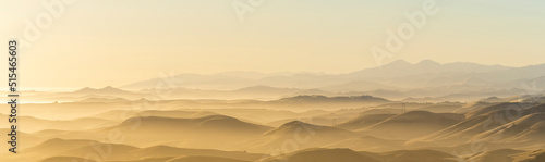 Panorama sunset, sunrise view of Hills, mountains