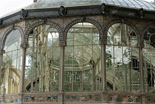 Palacio de Cristal en los jardines del Buen Retiro, Madrid.
