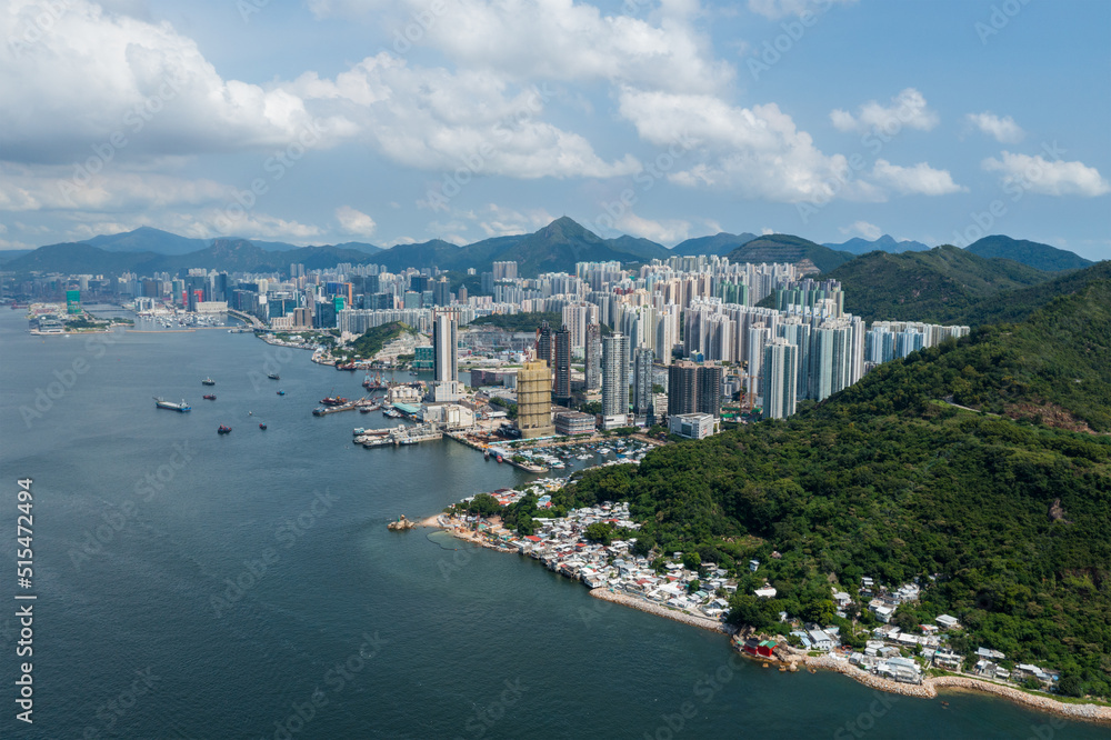 Aerial view of Hong Kong city Aerial view of Hong Kong city