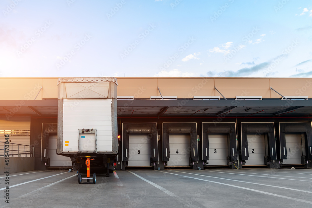 Innovative modern logistics warehouse center complex building exterior