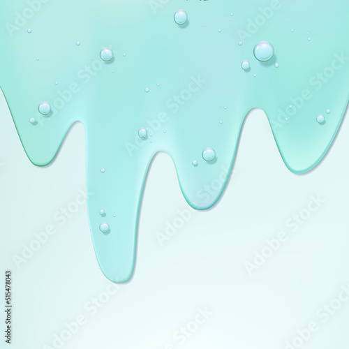Vector Realistic Dripping Beauty and Cosmetics Clear Gel Element 3D Illustration in Pastel Background under sunlight for Poster, Book Cover or Advertisement Background. Yellow, Blue or Pink.