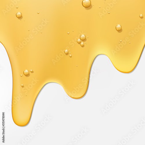Vector Realistic Dripping Beauty and Cosmetics Clear Gel Element 3D Illustration in Pastel Background under sunlight for Poster, Book Cover or Advertisement Background. Yellow, Blue or Pink.