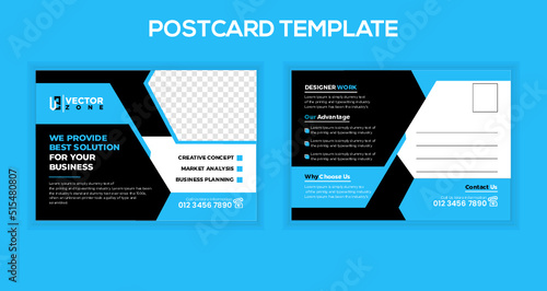 Corporate business solution postcard template