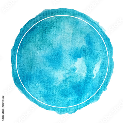 Blue Watercolor Circle