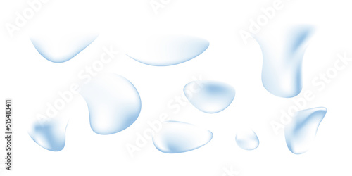 Water drops isolaed on white background. vector collection