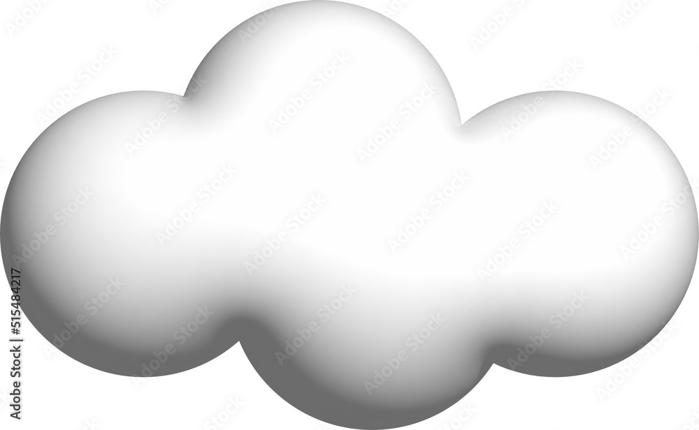 Cloud 3d icon on the white background. Cloud 3d icon on the white background.
