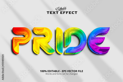 Editable text effect, Pride text, LGBT color style text effect