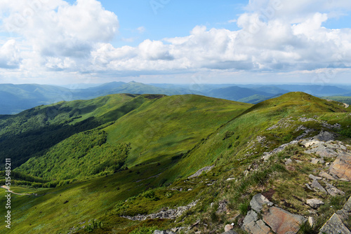 Fototapeta Naklejka Na Ścianę i Meble -  Bieszczady widok z Tarnicy
