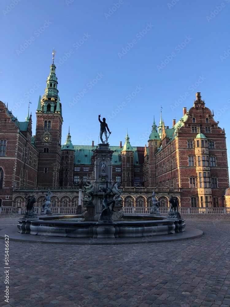 Obraz premium fountain and castle