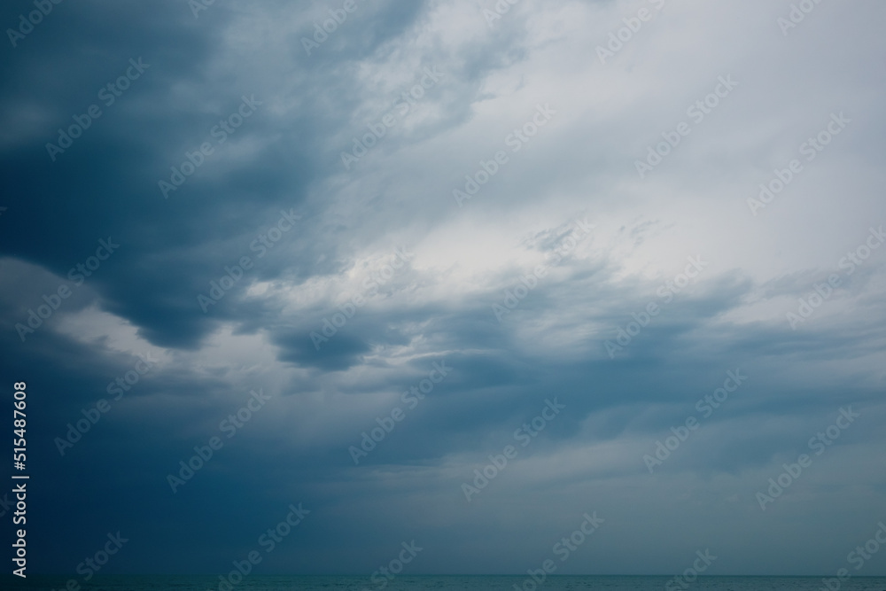 blue sea and cloudy sky on summer day. blue sea and cloudy sky on summer day.
