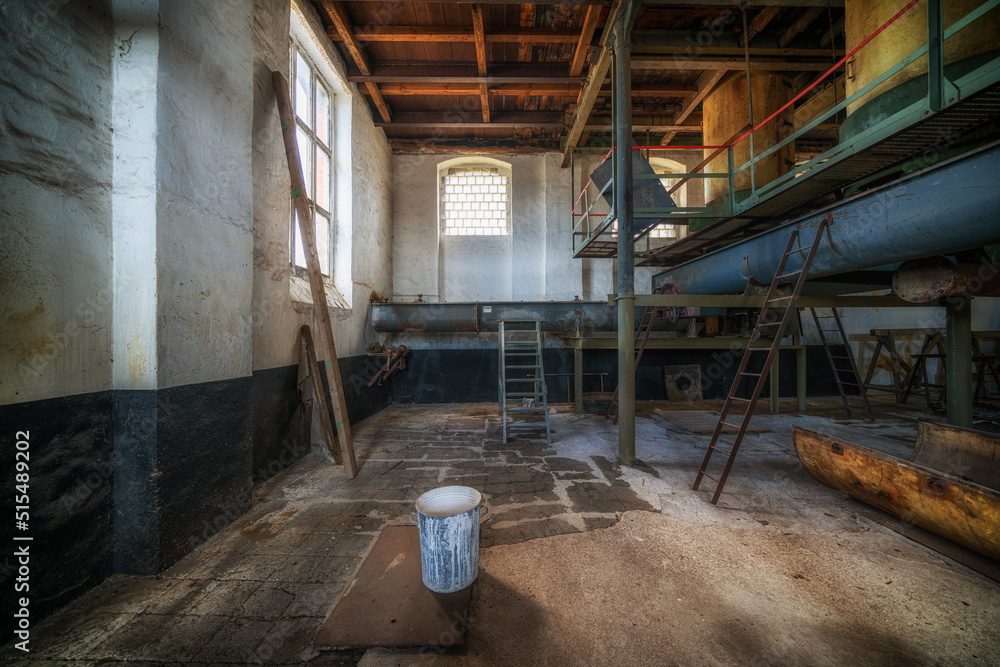 Fototapeta premium The old sugar factory, a place where sweet memories and sticky stories cling to the walls