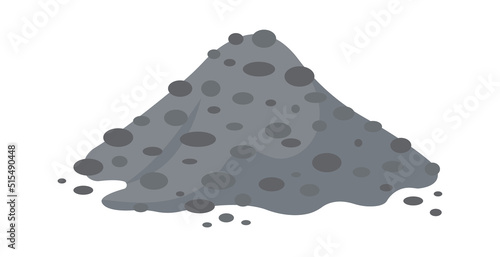 Pile of rubble Construction Industry. Vector illustration