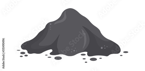 Pile of coal Construction Industry. Vector illustration