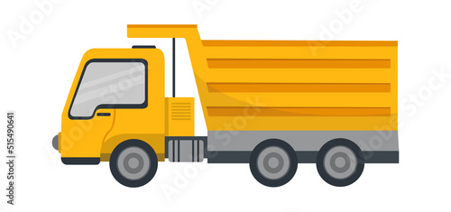 Dump truck. Construction Industry. Vector illustration