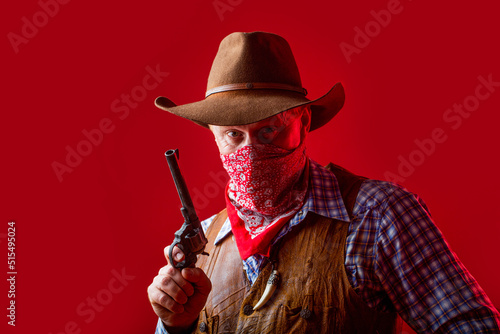 Portrait of a cowboy Fototapet
