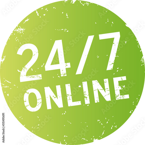 
Sticker 24/7 online zerkratzt